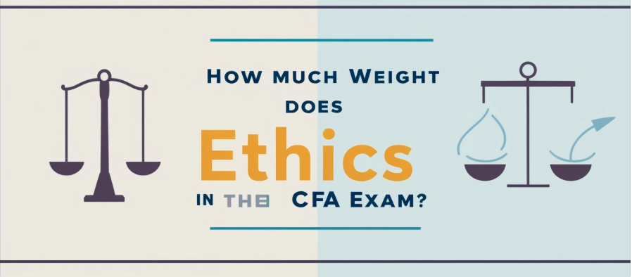 How much weight does ethics have in the CFA exam?